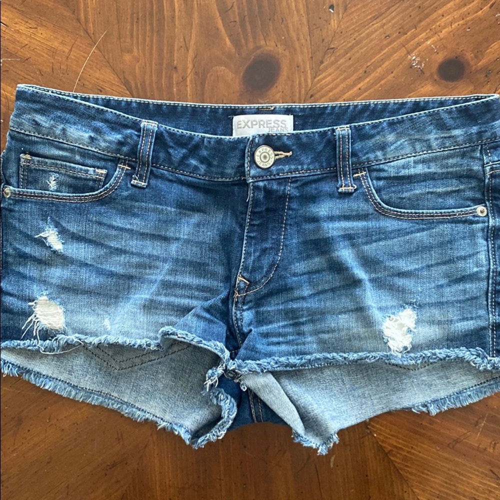 Express Short Distressed Jean Shorts